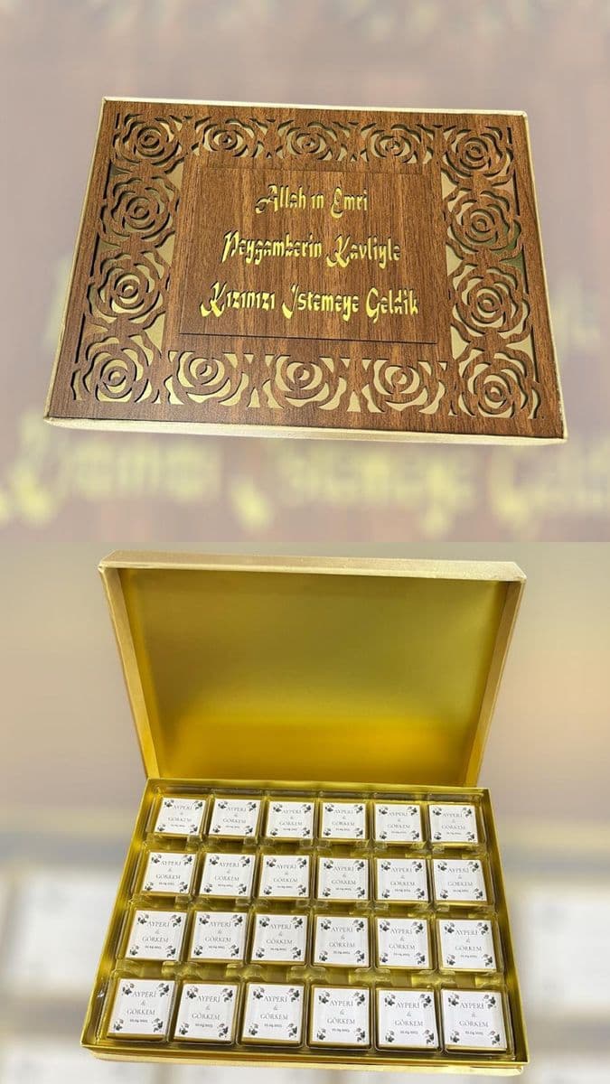 Ahşap Kutuda Çikolata