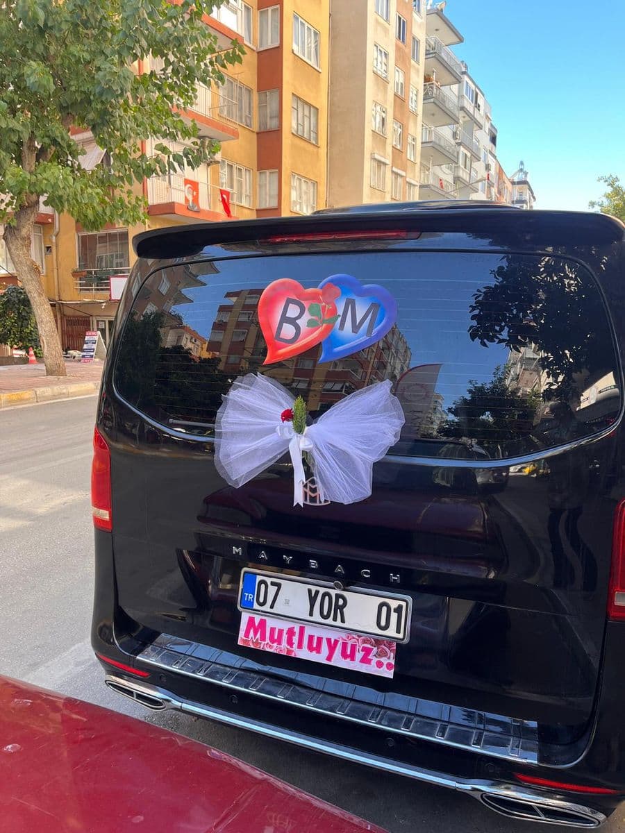 Gül Detaylı Gelin Arabası - Küçük Görsel 5