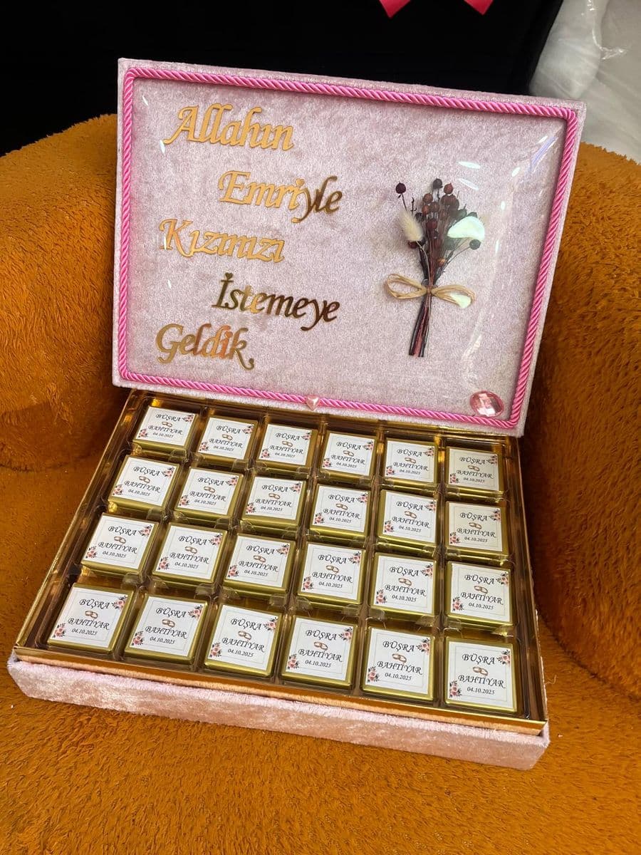 Kadife Kutuda İsteme Çikolatası - Küçük Görsel 3
