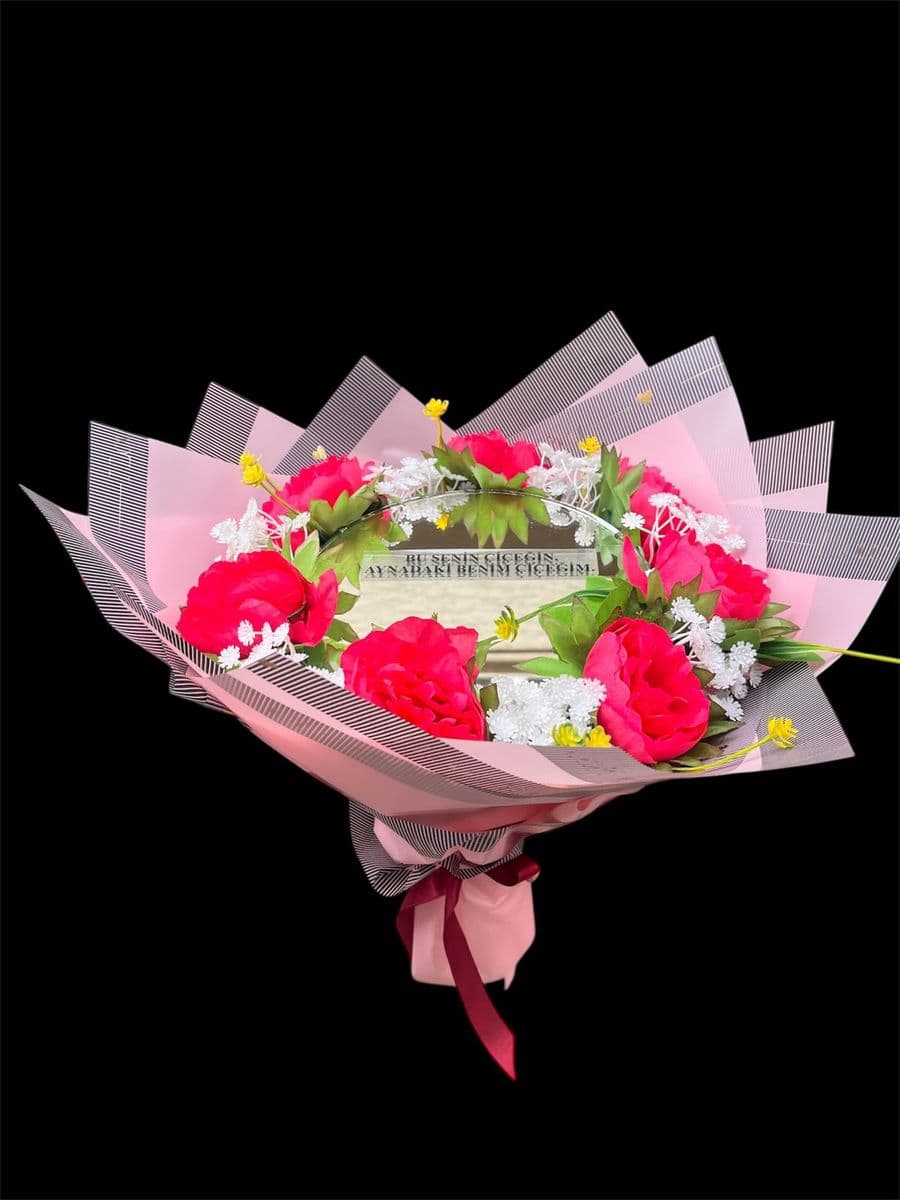 Pembe Aynalı Buket - Küçük Görsel 4