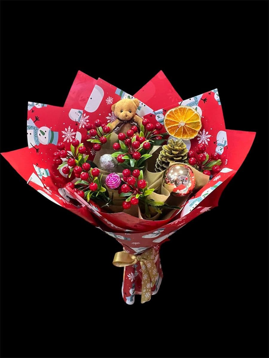 Işıklı Yapay Kokina Buketi - Küçük Görsel 2