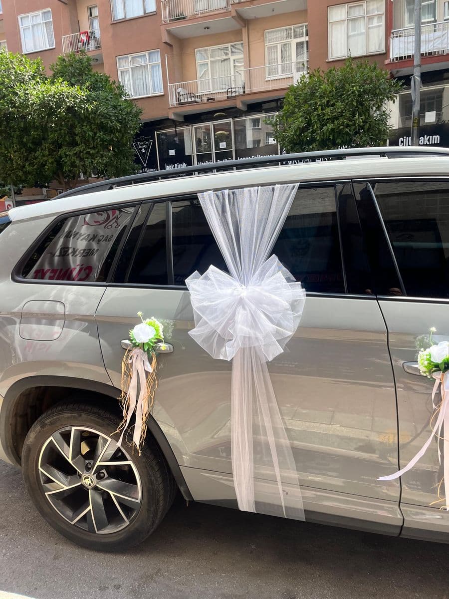 Beyaz Yapay Gelin Arabası - Küçük Görsel 2