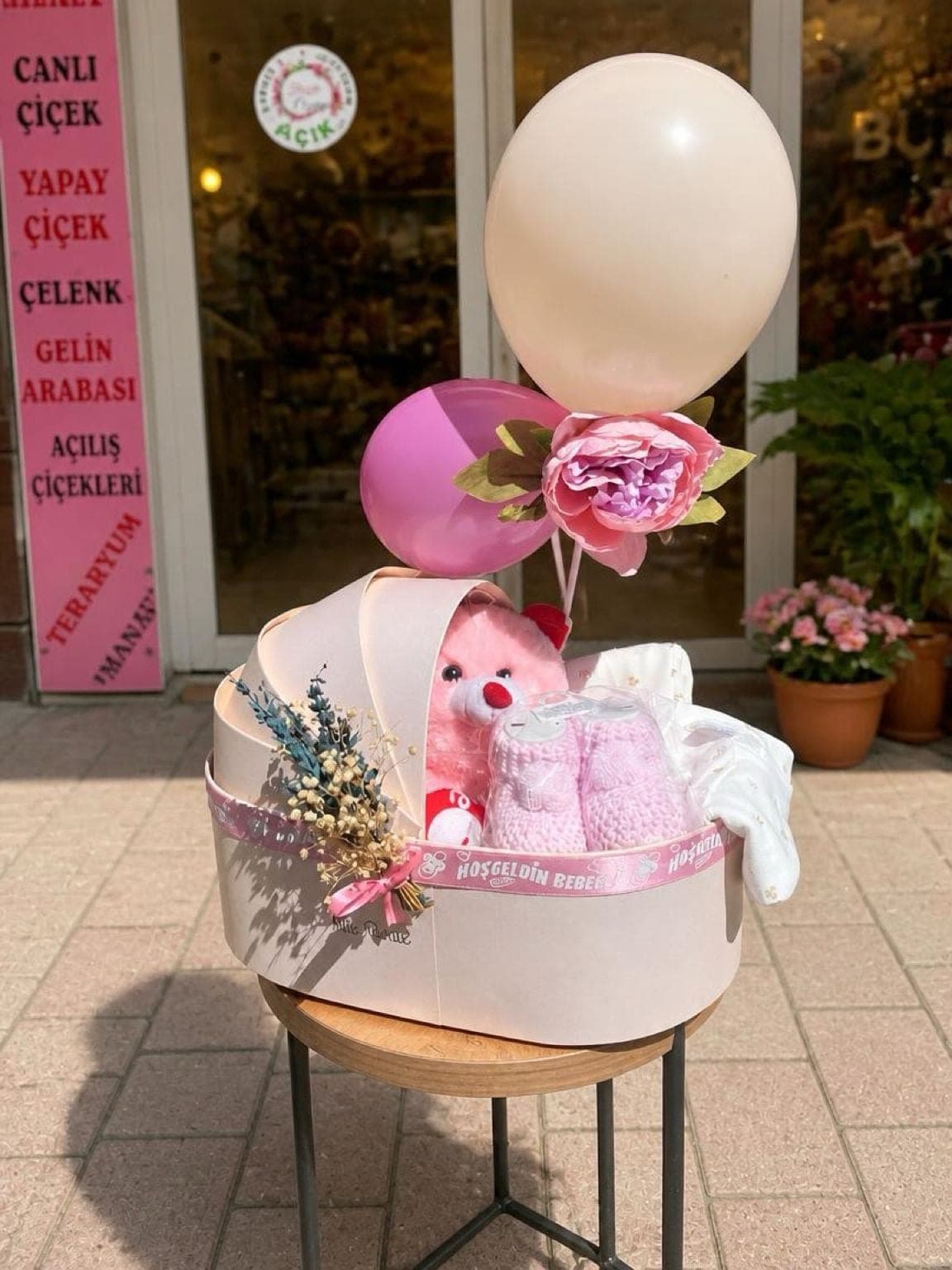 Pusette Kız Bebek Giyimli Hoşgeldin Bebek