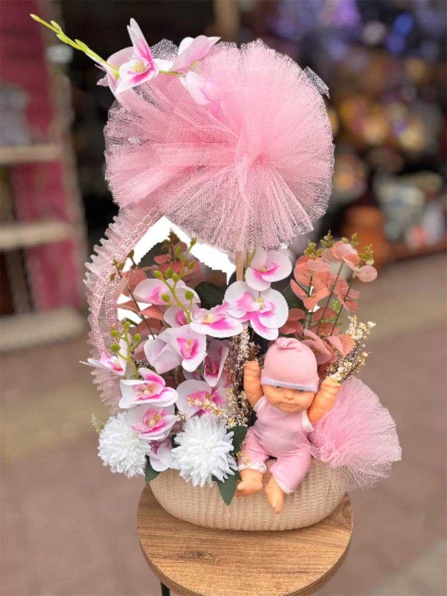 Porselen Saksıda Hoşgeldin Bebek