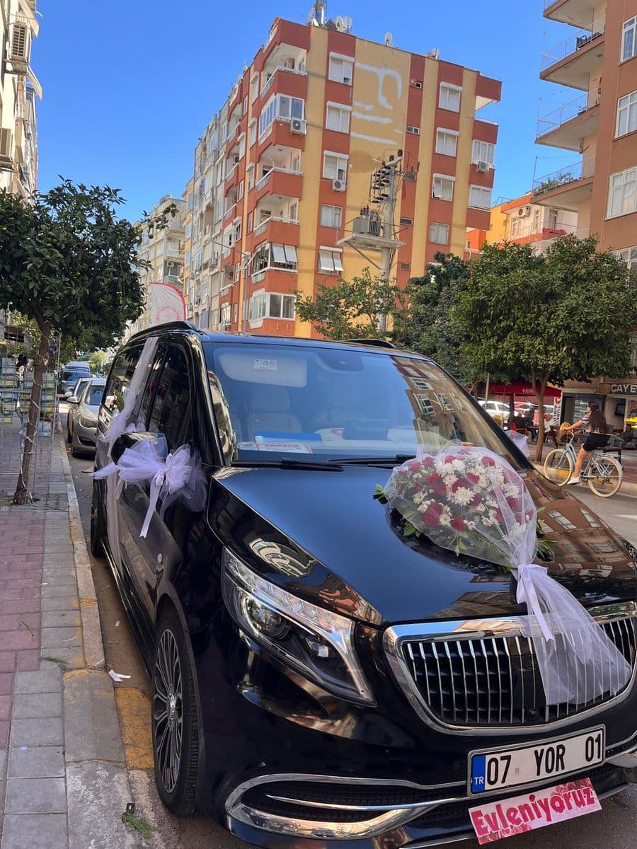 Gül Detaylı Gelin Arabası - Küçük Görsel 2