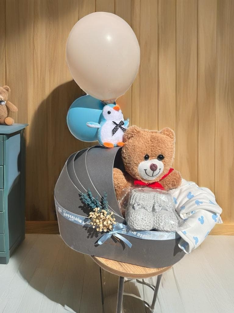 Pusette Erkek Giyimli Hoşgeldin Bebek  - Küçük Görsel 2