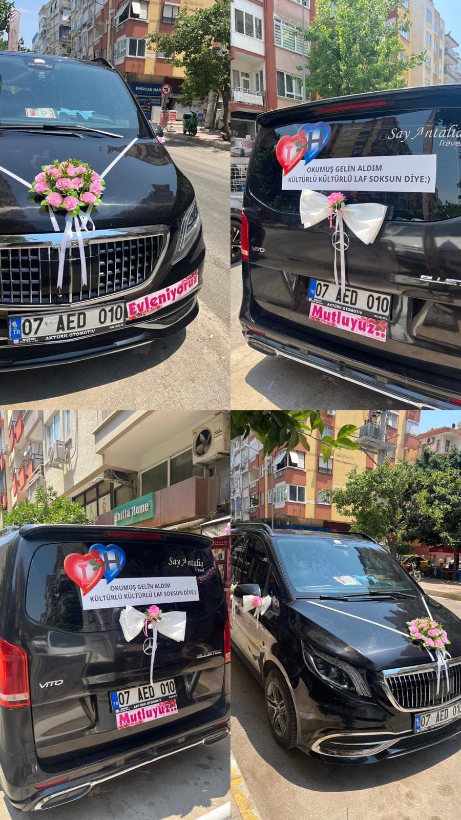 Ekonomik Pembe Çiçek Araç Süsleme