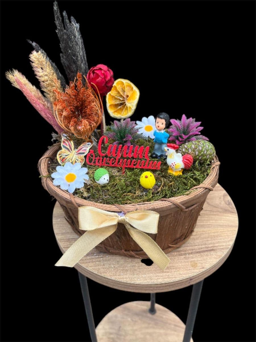 24 Kasım Temalı Sepet Teraryum - Küçük Görsel 4