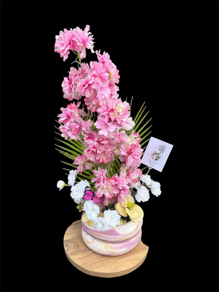 Dekor Saksıda Bahar Dalı Aranjman